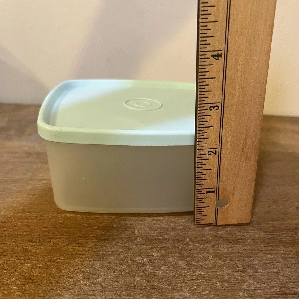 VTG Tupperware Sheer Freezer Storage Containers Mint Lids Made in USA Lot of‎ 2